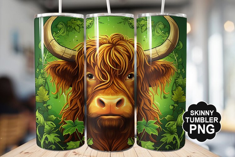 St Patricks Highland Cow Tumbler - Highland Cow Tumbler