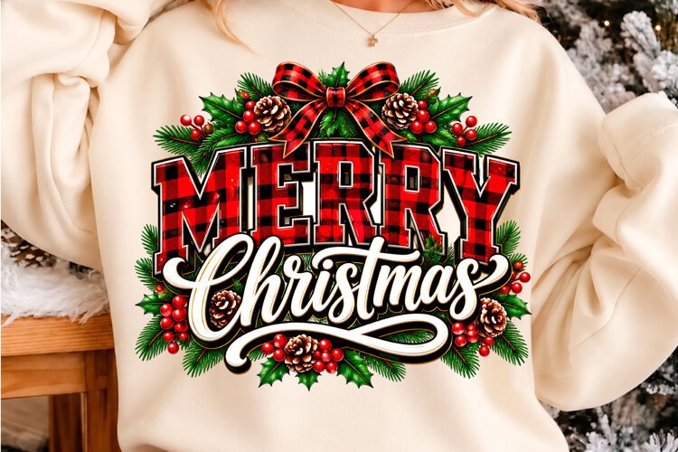 Merry Buffalo Plaid Christmas example image 1