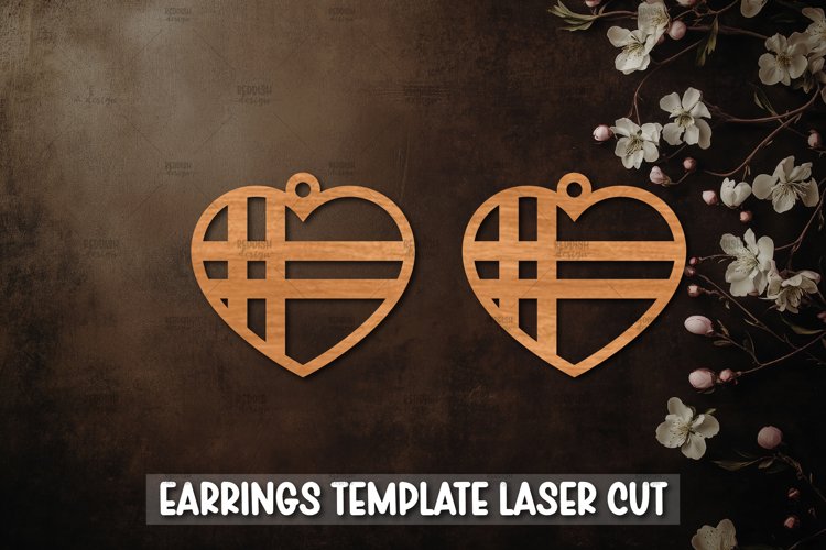 Heart Earrings Svg Image 14