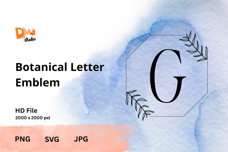 Leaf Monogram Svg Image 7