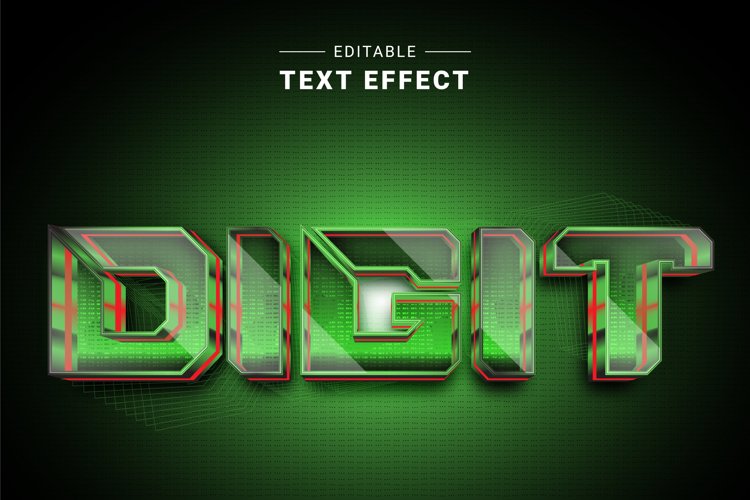 Editable Text Effect for Illustrator. Vector Graphic styles example image 1