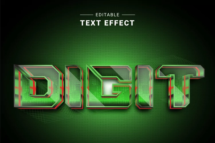 Editable Text Effect for Illustrator. Vector Graphic styles
