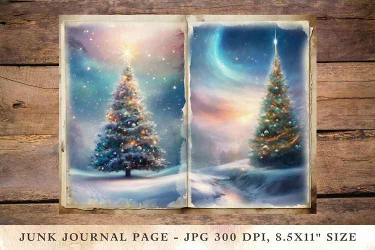 Printable Junk Journal Pages christmas 7