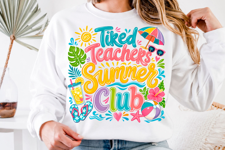 Tired Teachers Summer Club PNG