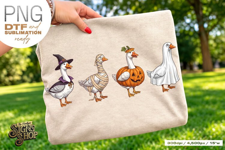 Halloween Goose DTF PNG example image 1