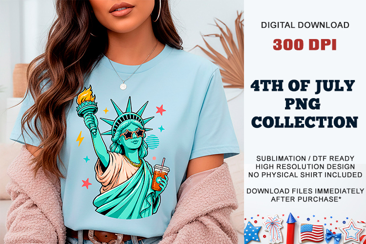 Statue of Liberty PNG | Patriotic Sublimation DTF