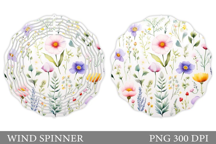 Wildflowers Wind Spinner. Summer Flowers Wind Spinner Design