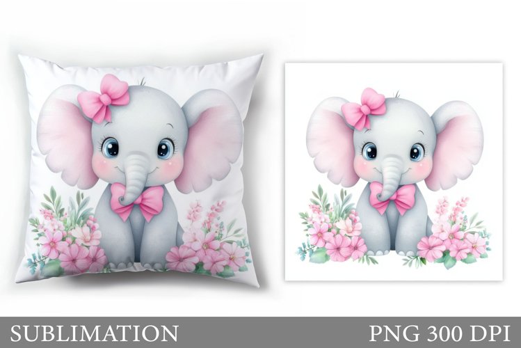 Cute Elephant Clipart Image 9