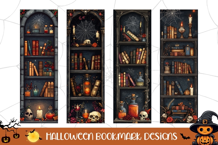 Creepy Halloween Bookmarks, Magic Bookmark PNG