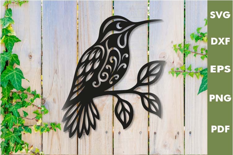 Hummingbird Wall Art Design, Laser cut, Cricut