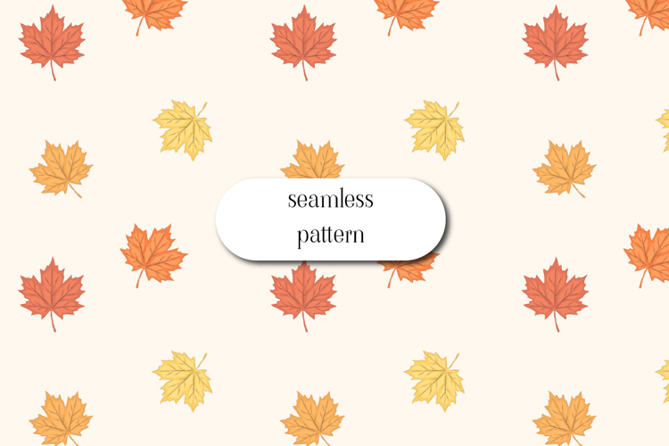 Minimal Maple Leaves Seamless Pattern for Autumn Decor
