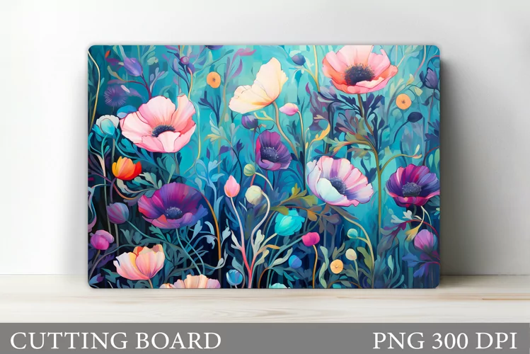 Flowers Cutting Board Design. Flowers Kitchen Cutting Board