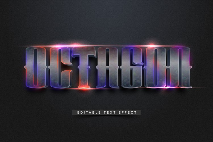 Editable Text Effect for Illustrator. Vector Graphic styles example image 1