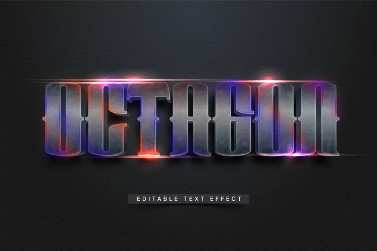 Editable Text Effect for Illustrator. Vector Graphic styles