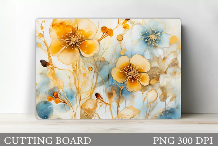 Flowers Cutting Board Design. Flowers Kitchen Cutting Board
