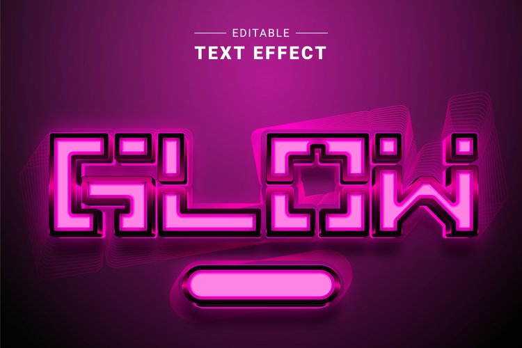 Editable Text Effect for Illustrator. Vector Graphic styles
