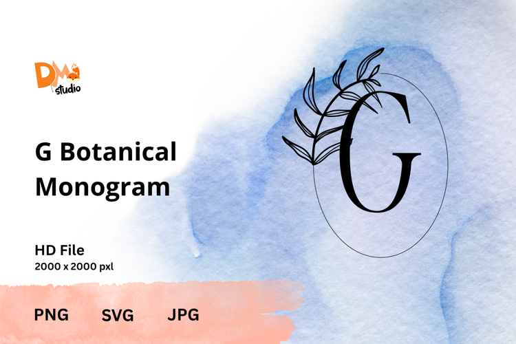 Leaf Monogram Svg Image 9