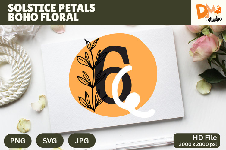 Floral Monogram Letter Svg Image 3