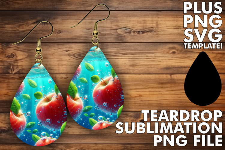 Cozy Teardrop Earrings GIFT PNG, 3D Fruits