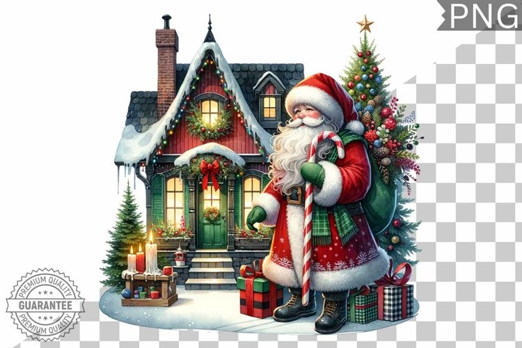 Christmas Santa Sublimation - Clipart PNG Design