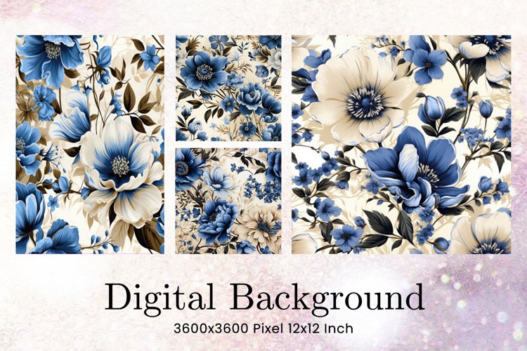 Flower Pattern Background Wallpaper Digital Paper_7