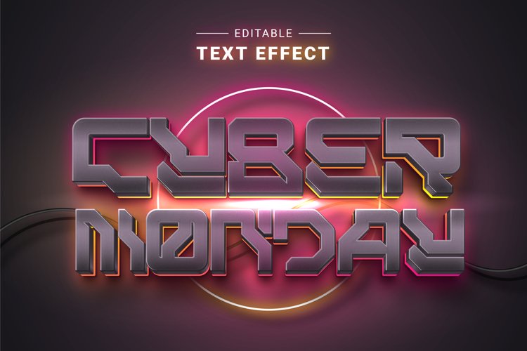 Editable Text Effect for Illustrator. Vector Graphic styles example image 1