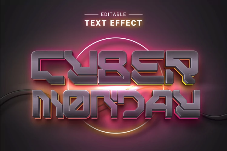 Editable Text Effect for Illustrator. Vector Graphic styles