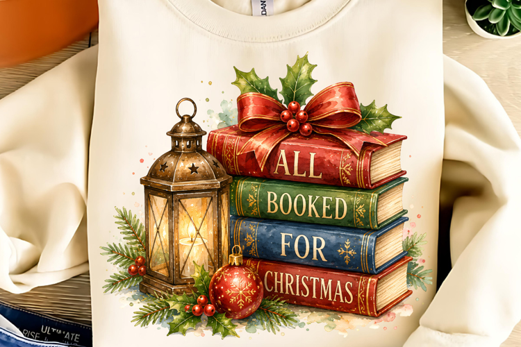 All Booked for Christmas PNG Clipart, Merry Christmas PNG