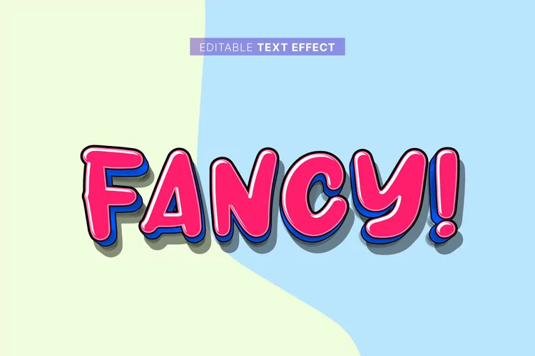 Editable Text Effect for Illustrator. Vector Graphic styles