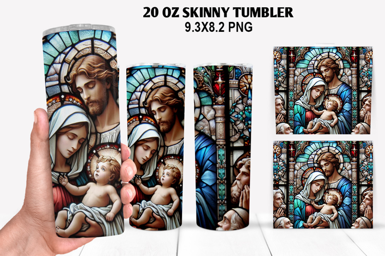 Jesus Skinny Tumbler 20oz Wrap Design, Christmas Tumbler
