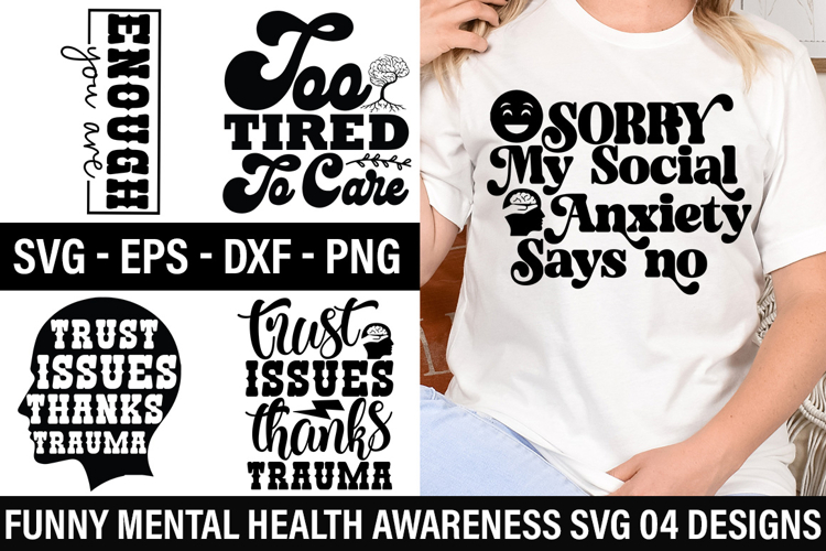 Funny Mental Health Awareness SVG Design - Trust issues than