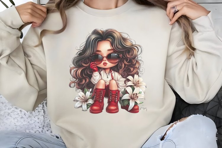 Anti Valentine girl Clipart PNG
