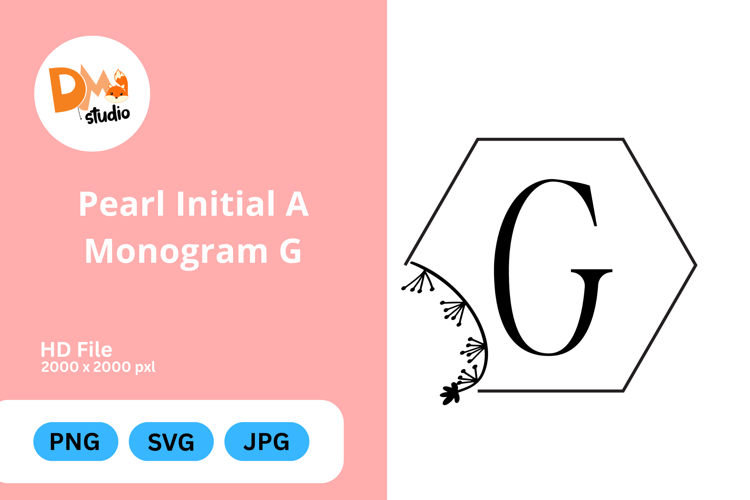 Pearl Monogram Svg Image 19