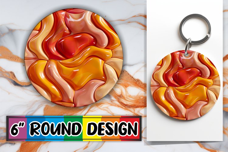 Funky Abstract Inflated Puff Sublimation Circles example image 1