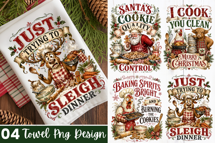 Funny Christmas Towel PNG,kitchen towel funny christmas towe