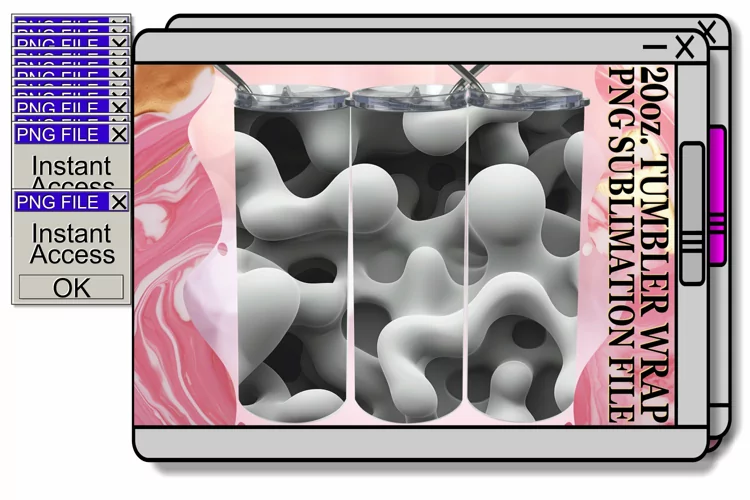 Bold Colorful 20oz Tumbler Wrap Series