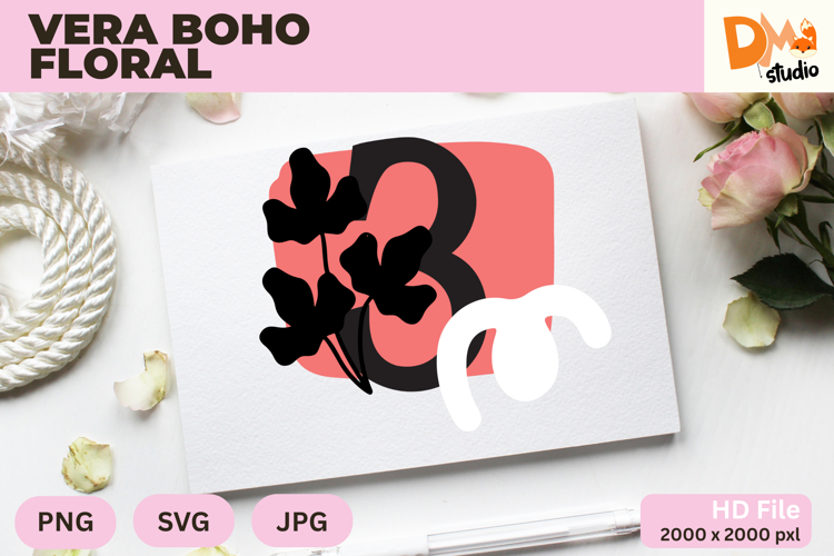 Boho Floral Svg Image 13