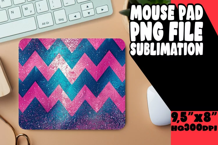 Shimmering Stripe Pattern Mouse Pad