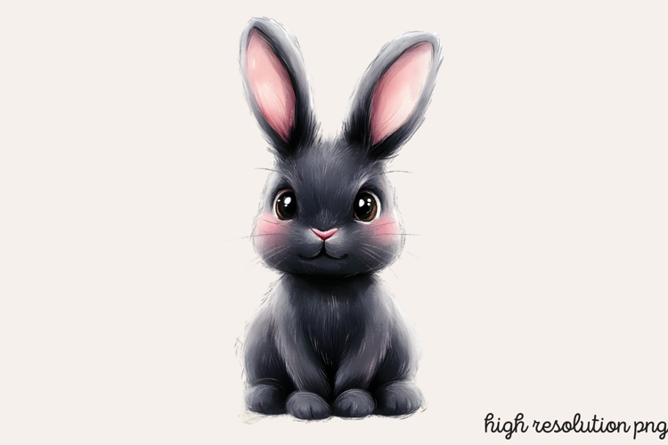 Black Pink Easter Clipart PNG