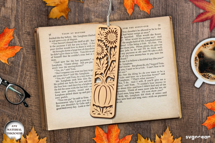 Fall Bookmark Laser Cut | Glowforge | SVG