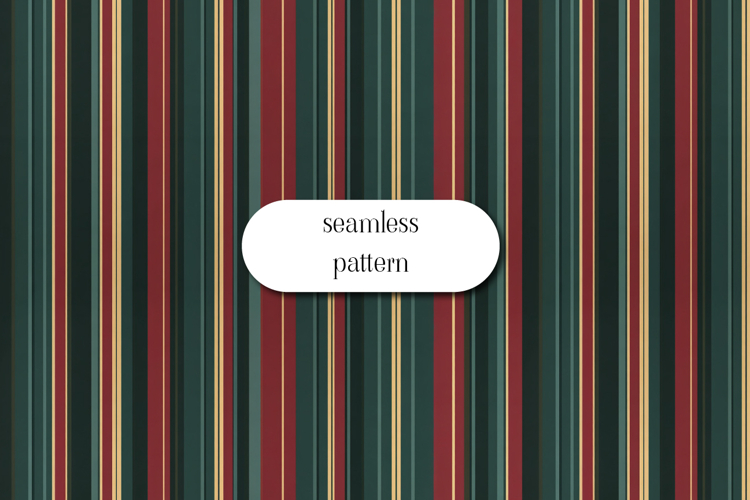 Red Green and Gold Elegant Vertical Striped Seamless Pattern
