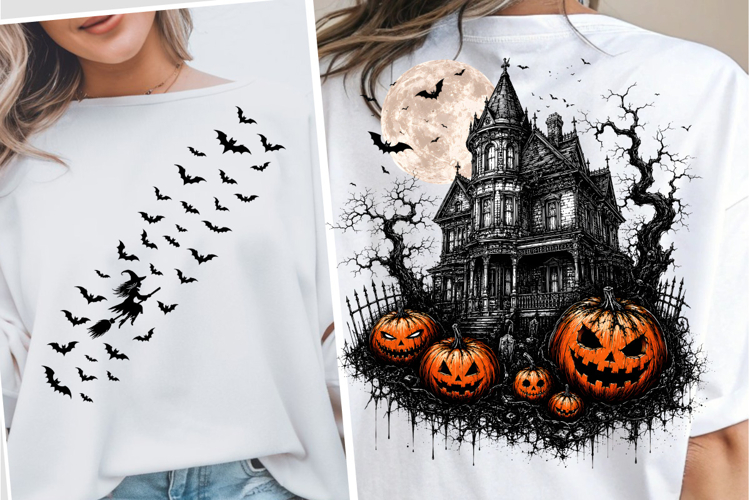 Trendy Haunted House PNG, Trending Halloween PNG, Spooky PNG