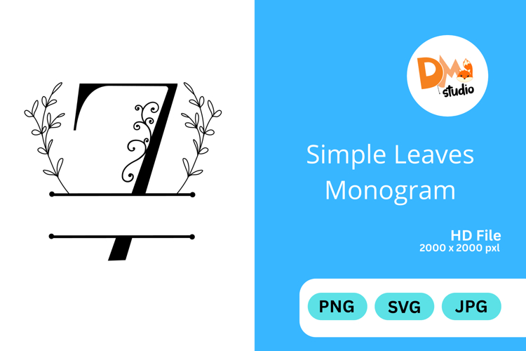Simple Leaves Monogram