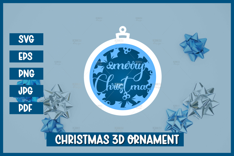 Round Christmas Ornament Svg Image 9