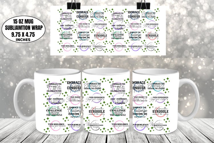 Motivational Mug Wrap Sublimation example image 1