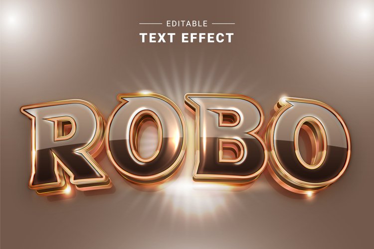 Editable Text Effect for Illustrator. Vector Graphic styles example image 1