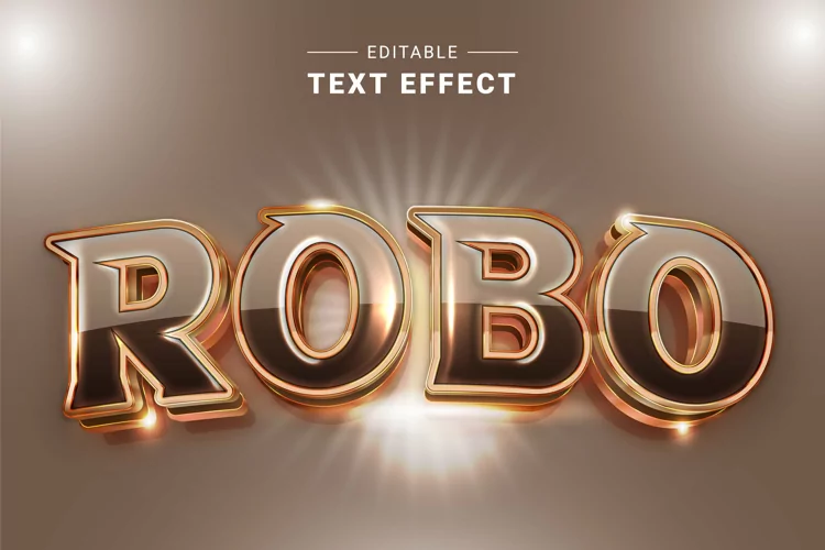 Editable Text Effect for Illustrator. Vector Graphic styles