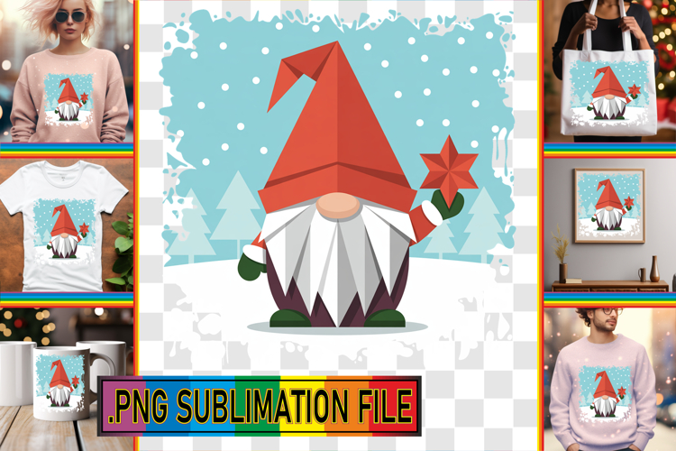 VIBRANT Sublimation Art for TSHIRTS, Gnomes