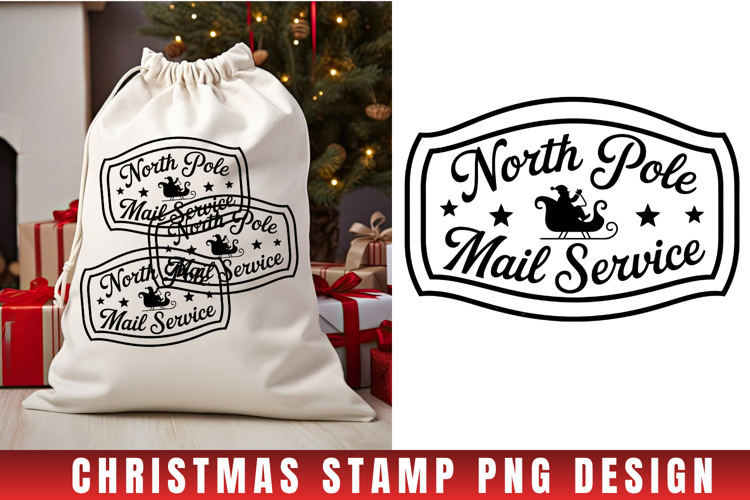 Christmas Stamp Clipart, Christmas Retro sublimation PNG
