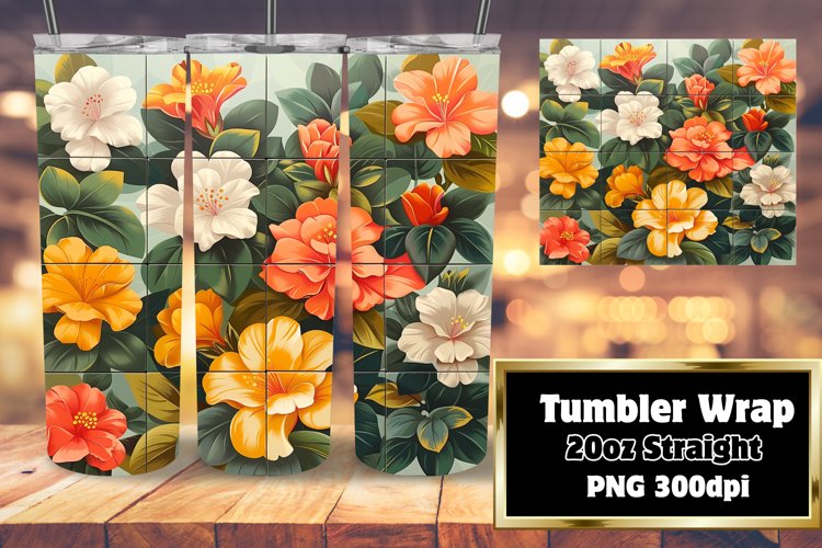 3D Flower Fantasy 20oz Tumbler Wraps - Sublime Designs